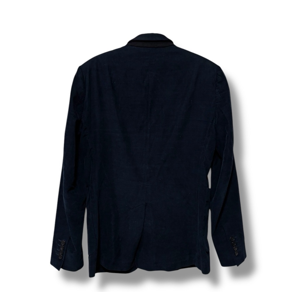 Burberry Men's Corduroy Navy Blue Blazer Jacket Size 44R - Picture 3 of 8